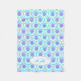 Padrão oval da pena de pavão roxo chamado cobertor