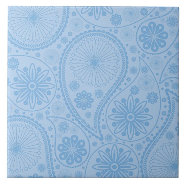 Padrão paisley azul (Frente)