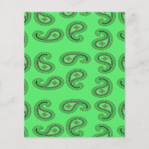 Padrão paisley decorativo em verde