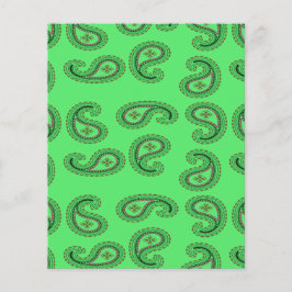 Padrão paisley decorativo em verde
