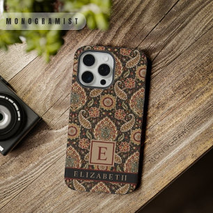Padrão Paisley Marrom Rosa Personalizável