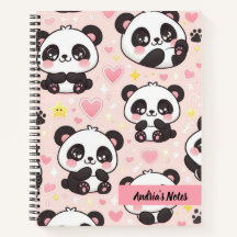 Padrão Panda de Sorriso Bonito, Rosa Personalizado