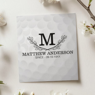 Padrão Personalizado da Bola de Golfe Nome Monogr