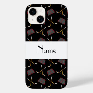 Padrão personalizado de hóquei em preto