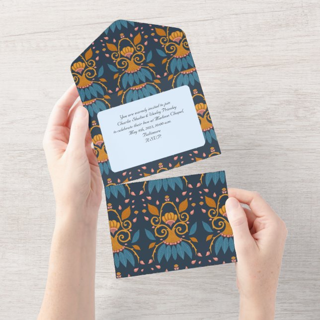 Padrão personalizado do Ornamentado no estilo medi (Aba destacável)