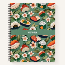 Padrão Personalizado Floral Sushi