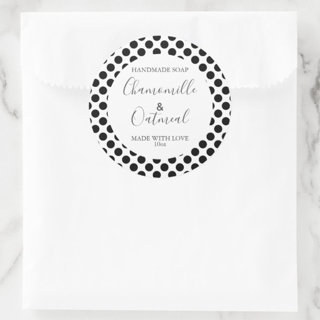 Padrão Personalizável de Etiqueta Soap Moderno (Bolsa)