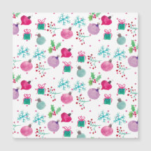 Padrão Pintado à Mão de Natal com Aquarela