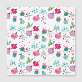 Padrão Pintado à Mão de Natal com Aquarela