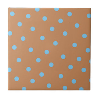 Padrão Polkadot Castanho Azul