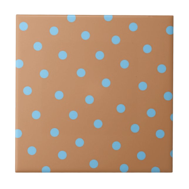Padrão Polkadot Castanho Azul (Frente)