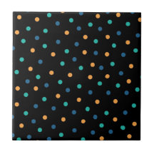 Padrão Polkadot Preto Colorido