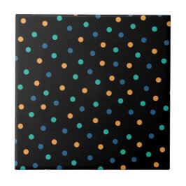 Padrão Polkadot Preto Colorido