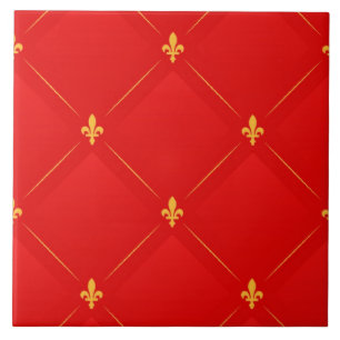 Padrão popular em vermelho e dourado
