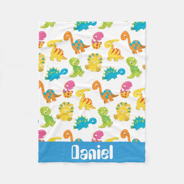 Padrão pré-histórico do dinossauro cobertor do beb (Frente)