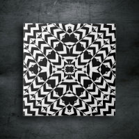 Padrão preto e branco da arte Op Geométrica Modern