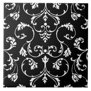 Padrão preto e branco ornamentais