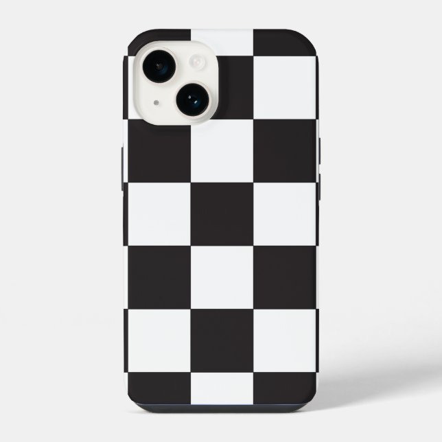 Padrão Preto e Branco Xadrez Mod (Verso)