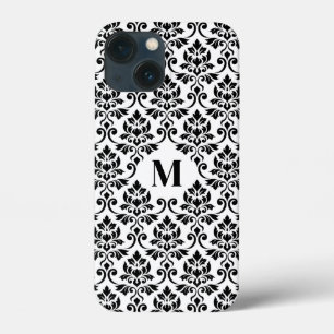 Padrão Preto Feuille Damask (Personalizado)