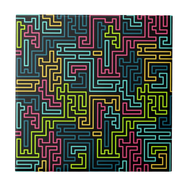 Padrão Preto Trendy 80s (Frente)