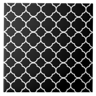 Padrão Quatrefoil Preto
