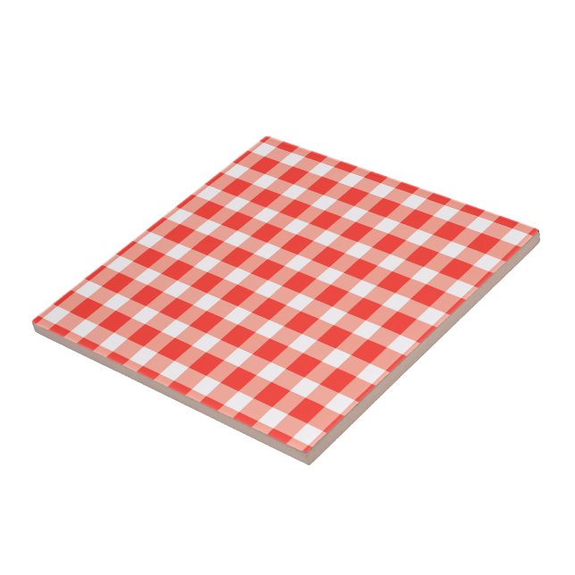 Padrão Red White Gingham (Lateral)