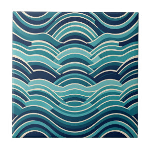 Padrão Repetitivo de Ondas do Oceano Geométrico Az