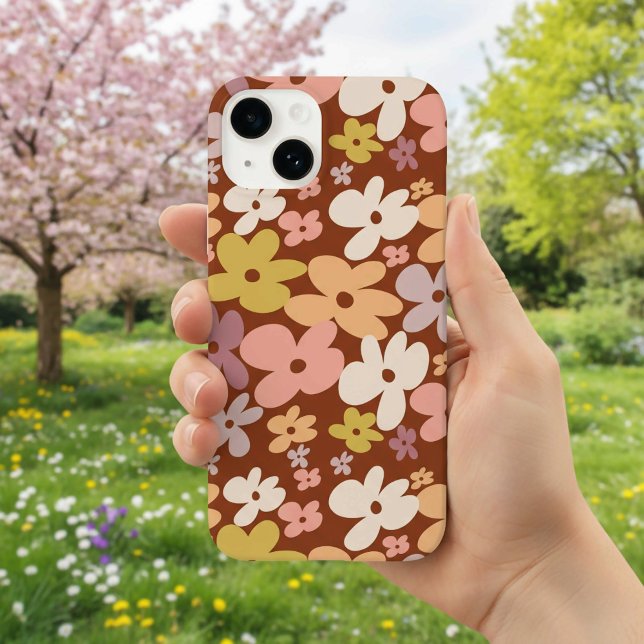 Padrão Retro Boho Flower Power (Criador carregado)