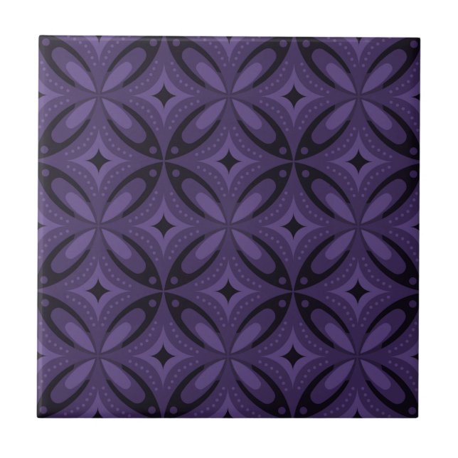 Padrão Retro de Cor Roxo Escuro (Frente)