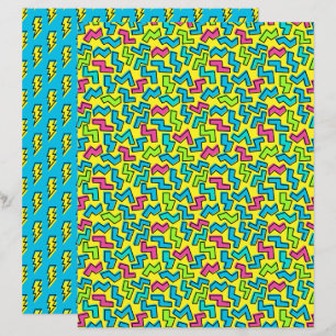 Padrão retrô de neon do anos 80/90