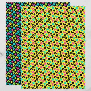 Padrão retrô de neon do anos 80/90