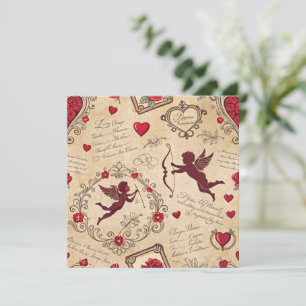 Padrão Romântico de Cupido Vintage (2)