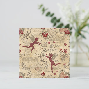 Padrão Romântico de Cupido Vintage (5)