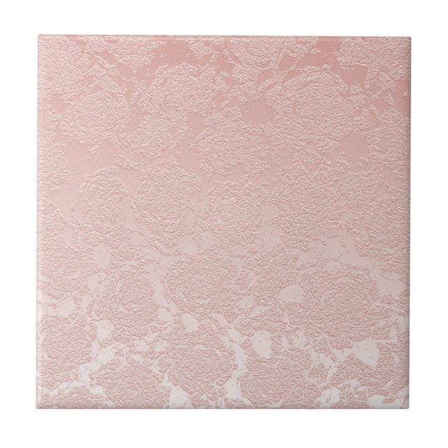 Padrão Rosa Blush Floral Moderno (Frente)