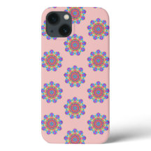 Padrão rosa de Mandala Boho iPhone / iPad case