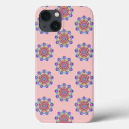 Padrão rosa de Mandala Boho iPhone / iPad case