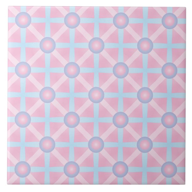 Padrão Rosa Fofo, Roxo e Azul Claro (Frente)