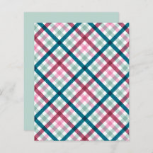 Padrão Rosa Magenta Teal Magenta Moderno Gingham