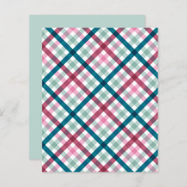 Padrão Rosa Magenta Teal Magenta Moderno Gingham
