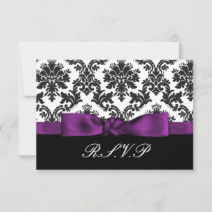padrão roxo 3,5 x 5 do rsvp do damasco
