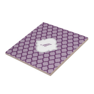 Padrão roxo marroquino com Trivet do Azulejo Mono