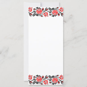 Padrão Russo Rosa vermelho&preto