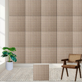 Padrão Rustic Brown and White Checkered Gingham