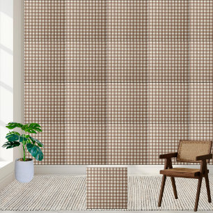 Padrão Rustic Brown and White Checkered Gingham