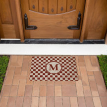 Padrão Rustic Brown Verificado Monogramed Coir