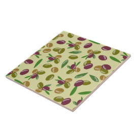 Padrão Rustic Olive and Olive Leaves