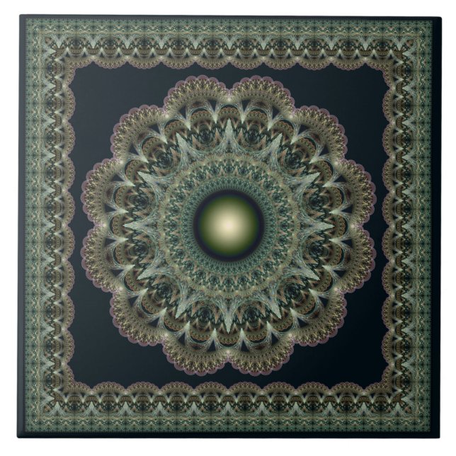 Padrão sagrado de fada fractal emoldurado (Frente)