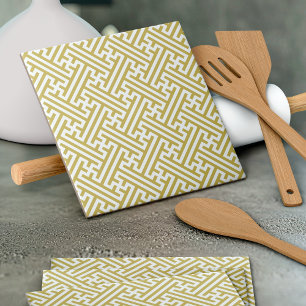 Padrão Sayagata, japonês, Dourado e branco