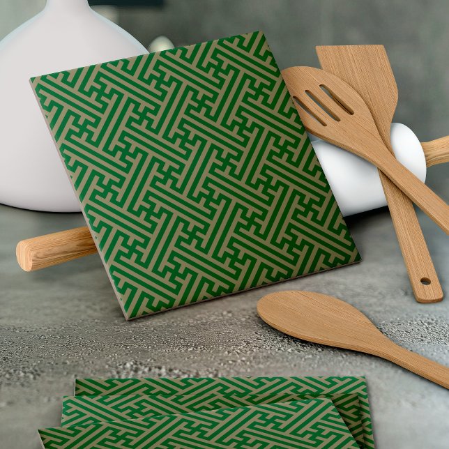 Padrão Sayagata, japonês, verde e Dourado (Criador carregado)