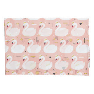 Padrão sem costura com cisnes brancas.